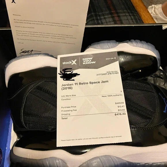 retro 11s | Shoes | Obo Retro 1s Space Jams Size 9 | Poshmark display picture 2